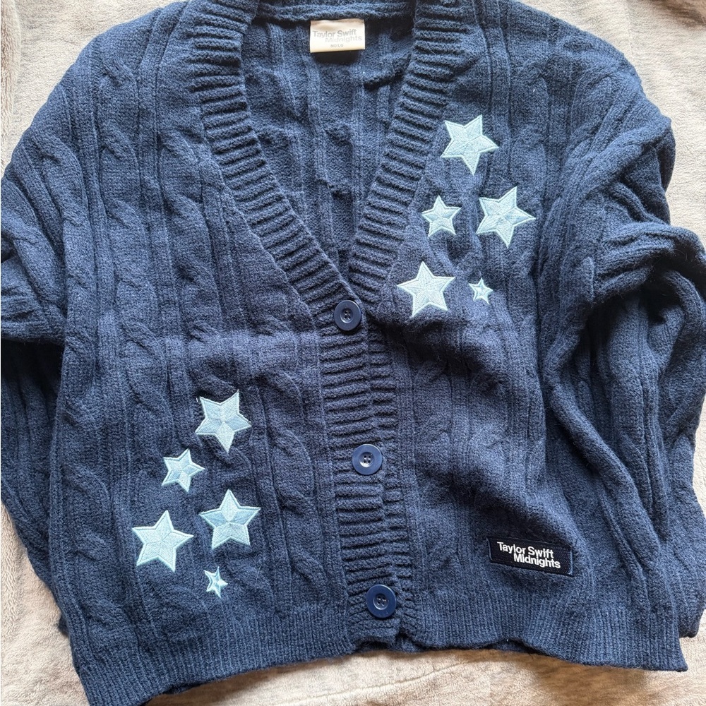 Taylor Swift Midnights Cardigan with Star Details M/L